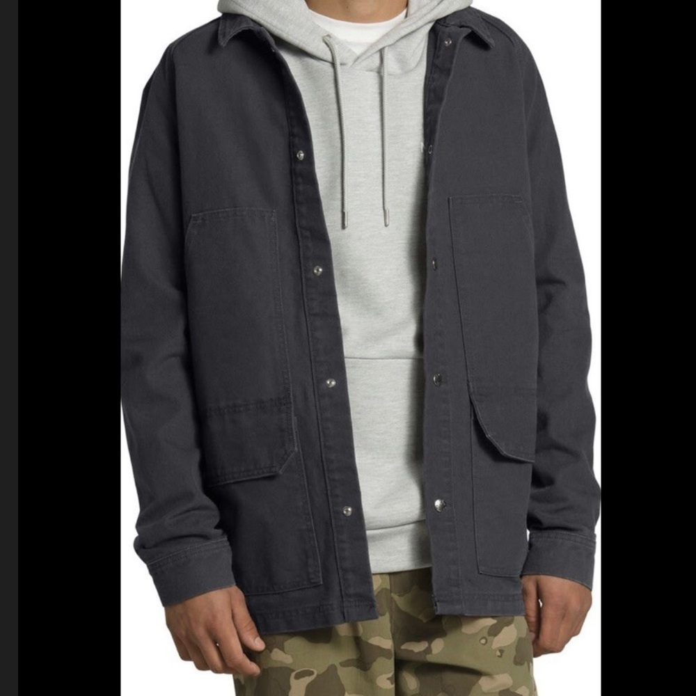 NWT The North Face berk utility canvas Cotten Jacket in asphalt grey - Picture 2 of 12